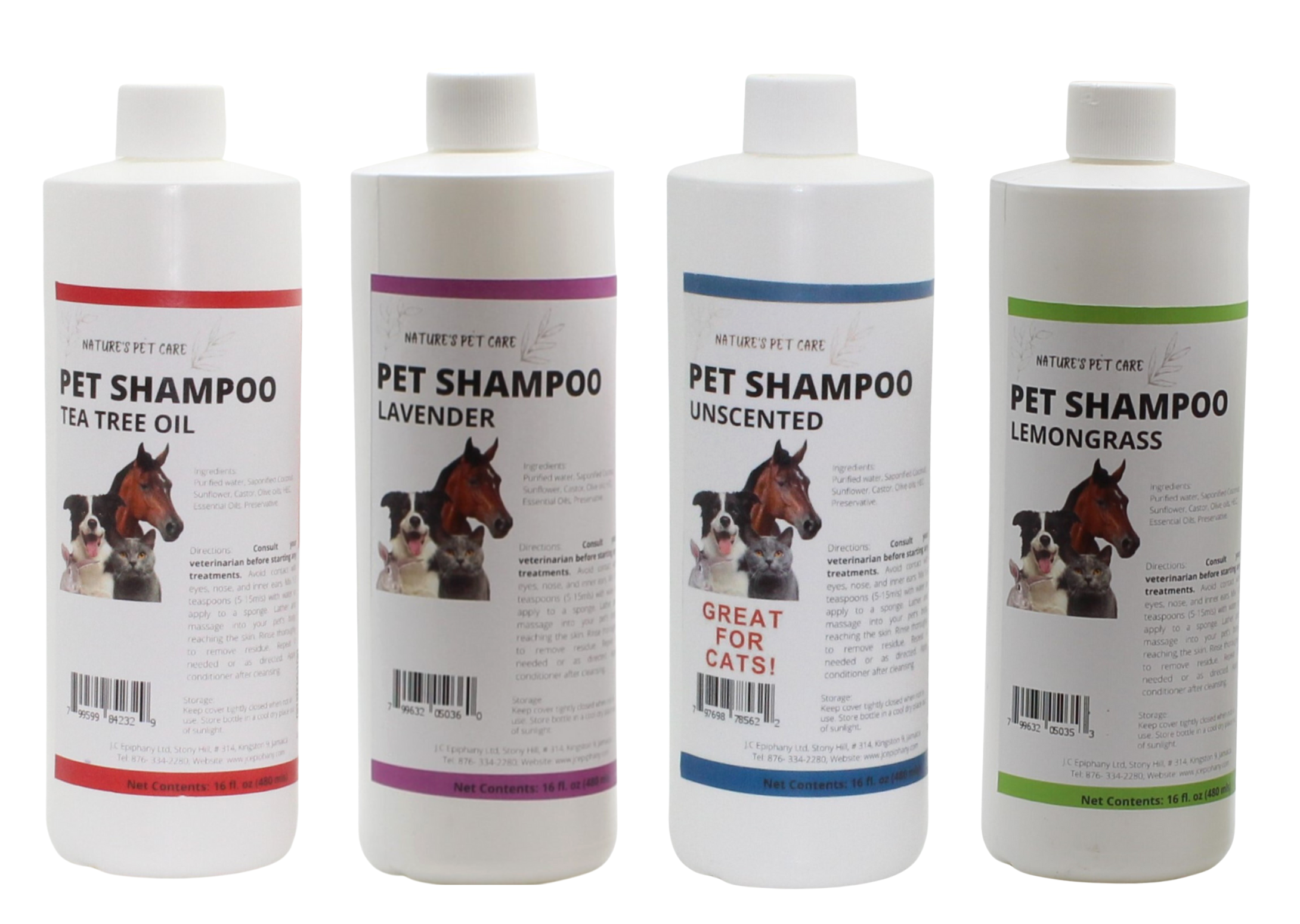 Pet Shampoo collection with different scents, Natural Pet Shampoos, Hypoallergenic Soap